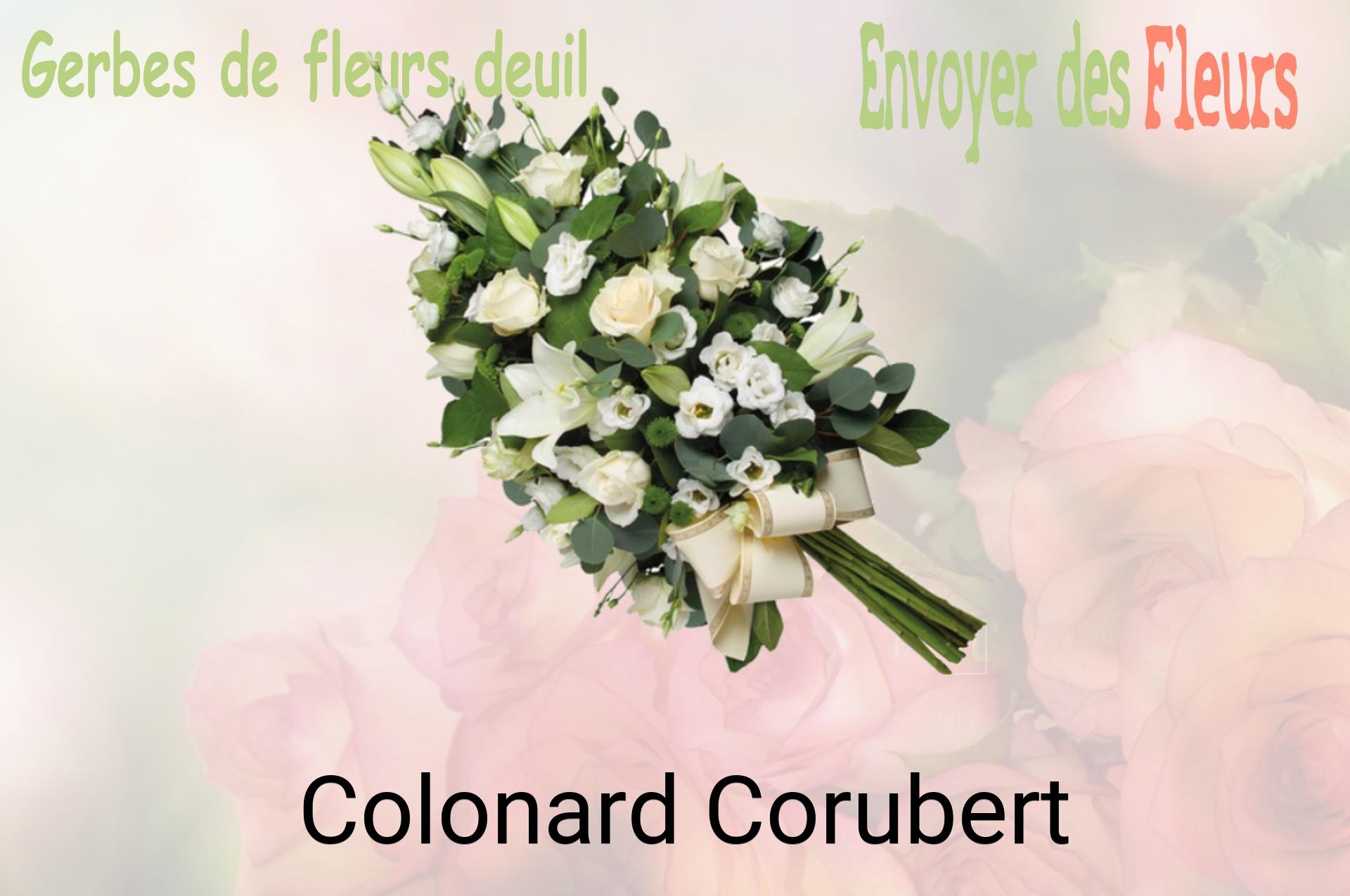 Gerbe de fleurs de deuil livrée à Colonard-Corubert
